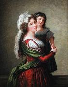 elisabeth vigee-lebrun, Madame Rousseau et sa fille.